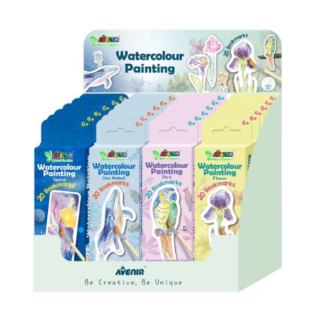 Paint bookmarks with water - flowers - 6