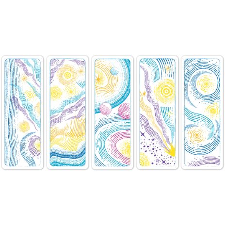 Paint bookmarks with water - in space - 7