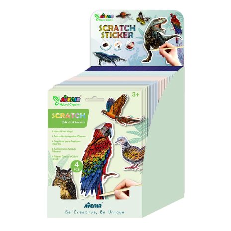 Display for scratch stickers